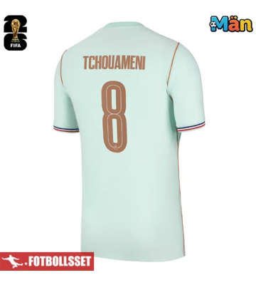 Frankrike Aurelien Tchouameni #8 Bortatröja VM 2026 Kortärmad