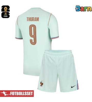Frankrike Marcus Thuram #9 Bortatröja Barn VM 2026 Kortärmad (+ Korta byxor)