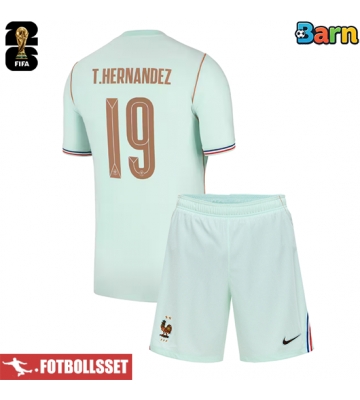 Frankrike Theo Hernandez #19 Bortatröja Barn VM 2026 Kortärmad (+ Korta byxor)