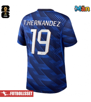 Frankrike Theo Hernandez #19 Hemmatröja VM 2026 Kortärmad