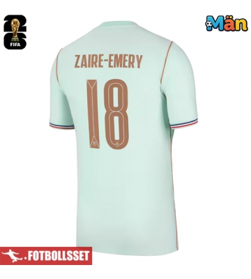 Frankrike Warren Zaire-Emery #18 Bortatröja VM 2026 Kortärmad