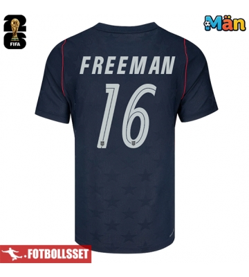 Förenta stater Alex Freeman #16 Bortatröja VM 2026 Kortärmad