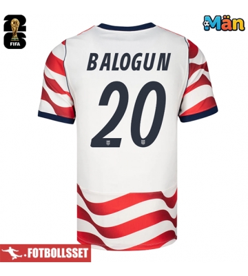 Förenta stater Folarin Balogun #20 Hemmatröja VM 2026 Kortärmad