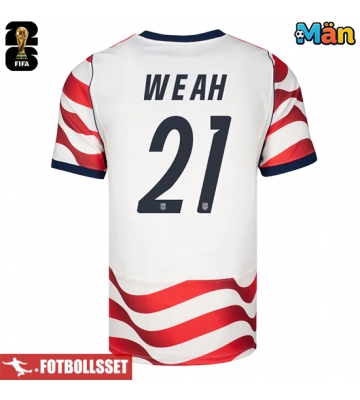 Förenta stater Timothy Weah #21 Hemmatröja VM 2026 Kortärmad
