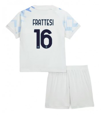 Inter Milan Davide Frattesi #16 Bortatröja Barn 2025-26 Kortärmad (+ Korta byxor)