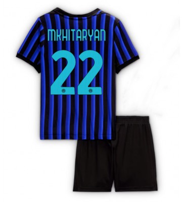 Inter Milan Henrikh Mkhitaryan #22 Hemmatröja Barn 2025-26 Kortärmad (+ Korta byxor)