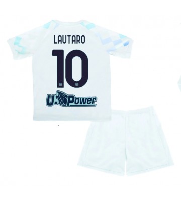 Inter Milan Lautaro Martinez #10 Bortatröja Barn 2025-26 Kortärmad (+ Korta byxor)