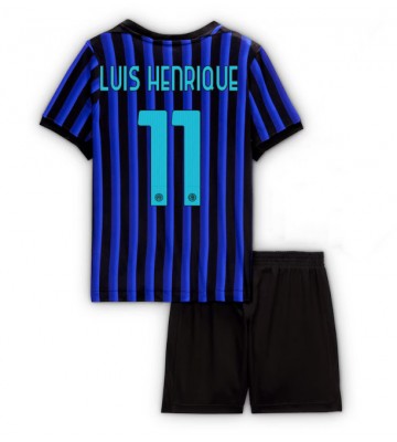 Inter Milan Luis Henrique #11 Hemmatröja Barn 2025-26 Kortärmad (+ Korta byxor)