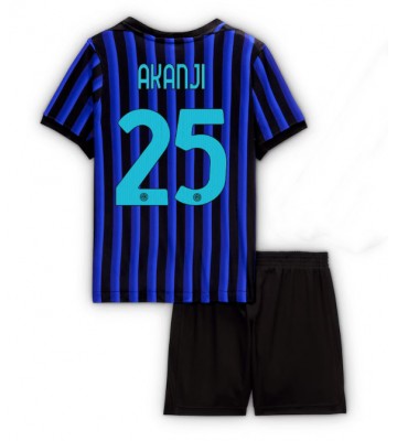 Inter Milan Manuel Akanji #25 Hemmatröja Barn 2025-26 Kortärmad (+ Korta byxor)
