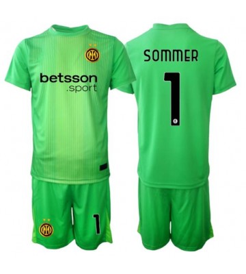 Inter Milan Yann Sommer #1 Målvakt Tredje Tröja Barn 2025-26 Kortärmad (+ Korta byxor)