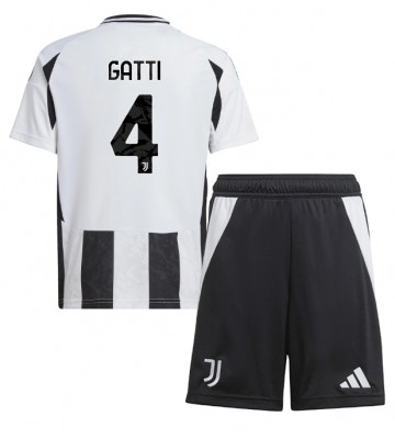 Juventus Federico Gatti #4 Hemmatröja Barn 2024-25 Kortärmad (+ Korta byxor)