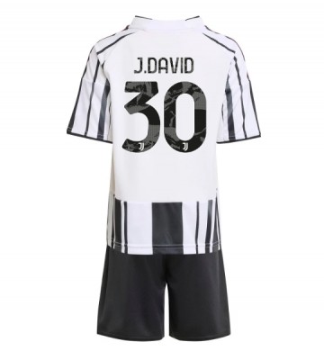 Juventus Jonathan David #30 Hemmatröja Barn 2025-26 Kortärmad (+ Korta byxor)