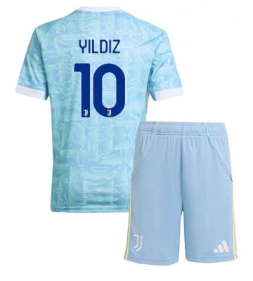 Juventus Kenan Yildiz #10 Bortatröja Barn 2025-26 Kortärmad (+ Korta byxor)