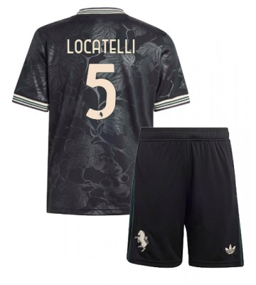 Juventus Manuel Locatelli #5 Tredje Tröja Barn 2025-26 Kortärmad (+ Korta byxor)
