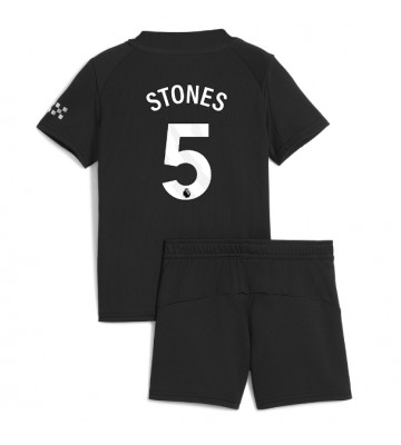 Manchester City John Stones #5 Bortatröja Barn 2025-26 Kortärmad (+ Korta byxor)