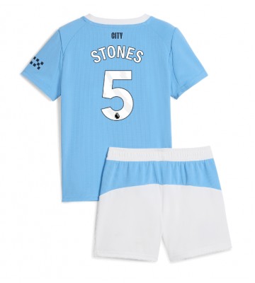 Manchester City John Stones #5 Hemmatröja Barn 2025-26 Kortärmad (+ Korta byxor)
