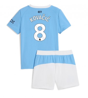 Manchester City Mateo Kovacic #8 Hemmatröja Barn 2025-26 Kortärmad (+ Korta byxor)
