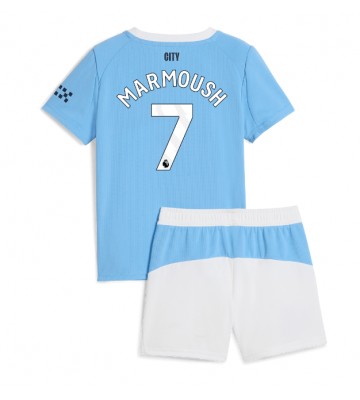 Manchester City Omar Marmoush #7 Hemmatröja Barn 2025-26 Kortärmad (+ Korta byxor)