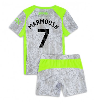 Manchester City Omar Marmoush #7 Tredje Tröja Barn 2025-26 Kortärmad (+ Korta byxor)