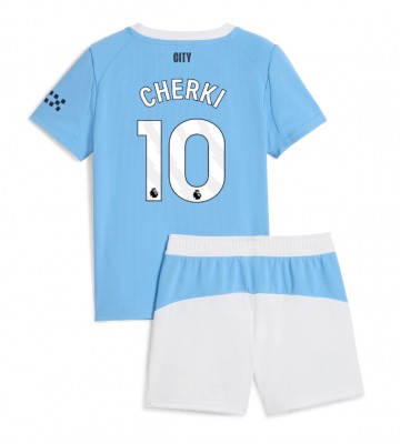 Manchester City Rayan Cherki #10 Hemmatröja Barn 2025-26 Kortärmad (+ Korta byxor)