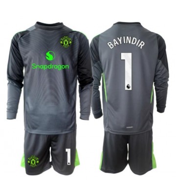 Manchester United Altay Bayindir #1 Målvakt Bortatröja Barn 2025-26 Långärmad (+ Korta byxor)