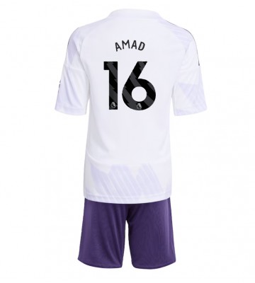 Manchester United Amad Diallo #16 Bortatröja Barn 2025-26 Kortärmad (+ Korta byxor)
