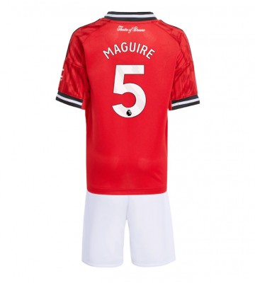 Manchester United Harry Maguire #5 Hemmatröja Barn 2025-26 Kortärmad (+ Korta byxor)