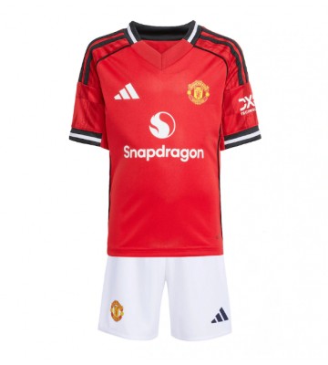 Manchester United Hemmatröja Barn 2025-26 Kortärmad (+ Korta byxor)