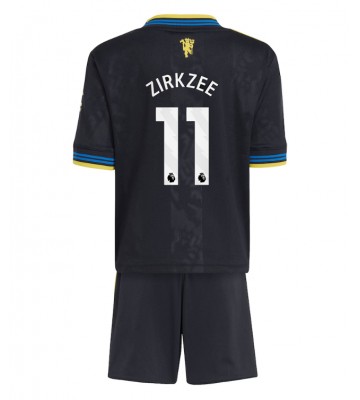 Manchester United Joshua Zirkzee #11 Tredje Tröja Barn 2025-26 Kortärmad (+ Korta byxor)