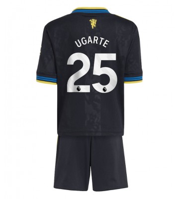 Manchester United Manuel Ugarte #25 Tredje Tröja Barn 2025-26 Kortärmad (+ Korta byxor)