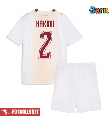 Marocko Achraf Hakimi #2 Bortatröja Barn VM 2026 Kortärmad (+ Korta byxor)