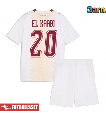 Marocko Ayoub El Kaabi #20 Bortatröja Barn VM 2026 Kortärmad (+ Korta byxor)