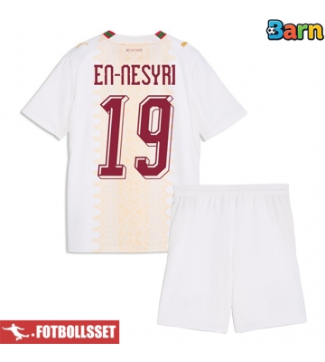 Marocko Youssef En-Nesyri #19 Bortatröja Barn VM 2026 Kortärmad (+ Korta byxor)