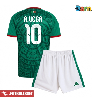 Mexiko Alexis Vega #10 Hemmatröja Barn VM 2026 Kortärmad (+ Korta byxor)
