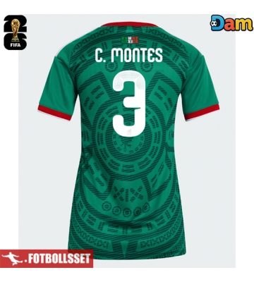 Mexiko Cesar Montes #3 Hemmatröja Dam VM 2026 Kortärmad