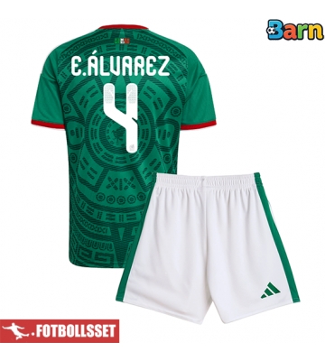 Mexiko Edson Alvarez #4 Hemmatröja Barn VM 2026 Kortärmad (+ Korta byxor)