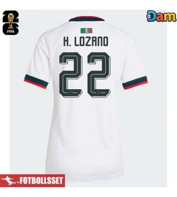Mexiko Hirving Lozano #22 Bortatröja Dam VM 2026 Kortärmad