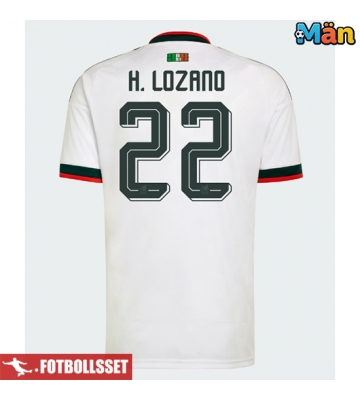 Mexiko Hirving Lozano #22 Bortatröja VM 2026 Kortärmad