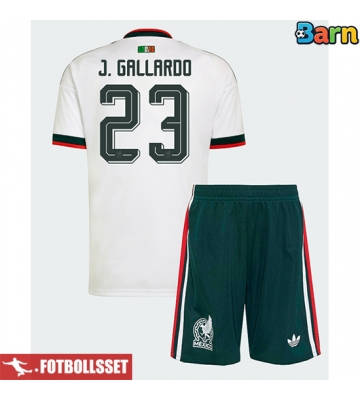 Mexiko Jesus Gallardo #23 Bortatröja Barn VM 2026 Kortärmad (+ Korta byxor)
