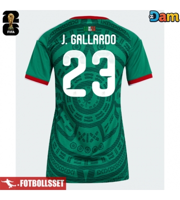 Mexiko Jesus Gallardo #23 Hemmatröja Dam VM 2026 Kortärmad