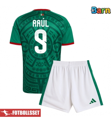 Mexiko Raul Jimenez #9 Hemmatröja Barn VM 2026 Kortärmad (+ Korta byxor)