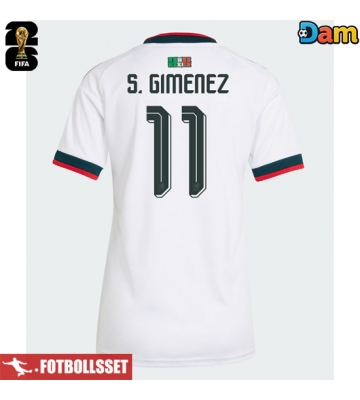 Mexiko Santiago Gimenez #11 Bortatröja Dam VM 2026 Kortärmad