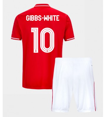 Nottingham Forest Morgan Gibbs-White #10 Hemmatröja Barn 2025-26 Kortärmad (+ Korta byxor)