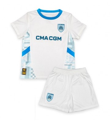Olympique de Marseille Hemmatröja Barn 2024-25 Kortärmad (+ Korta byxor)