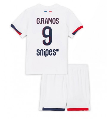 Paris Saint-Germain Goncalo Ramos #9 Bortatröja Barn 2025-26 Kortärmad (+ Korta byxor)