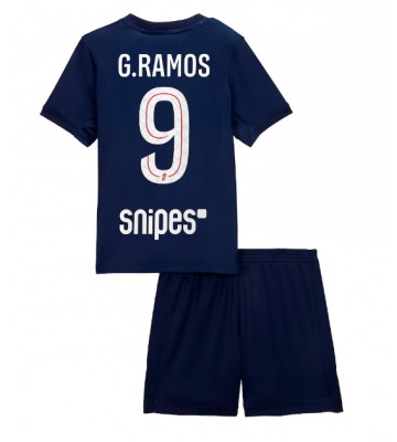 Paris Saint-Germain Goncalo Ramos #9 Hemmatröja Barn 2025-26 Kortärmad (+ Korta byxor)