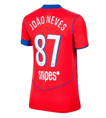 Paris Saint-Germain Joao Neves #87 Tredje Tröja Dam 2025-26 Kortärmad