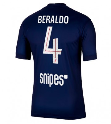 Paris Saint-Germain Lucas Beraldo #4 Hemmatröja 2025-26 Kortärmad