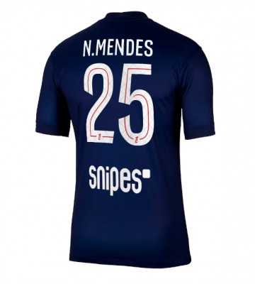Paris Saint-Germain Nuno Mendes #25 Hemmatröja 2025-26 Kortärmad