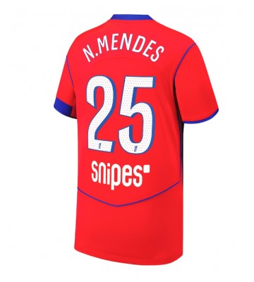 Paris Saint-Germain Nuno Mendes #25 Tredje Tröja 2025-26 Kortärmad
